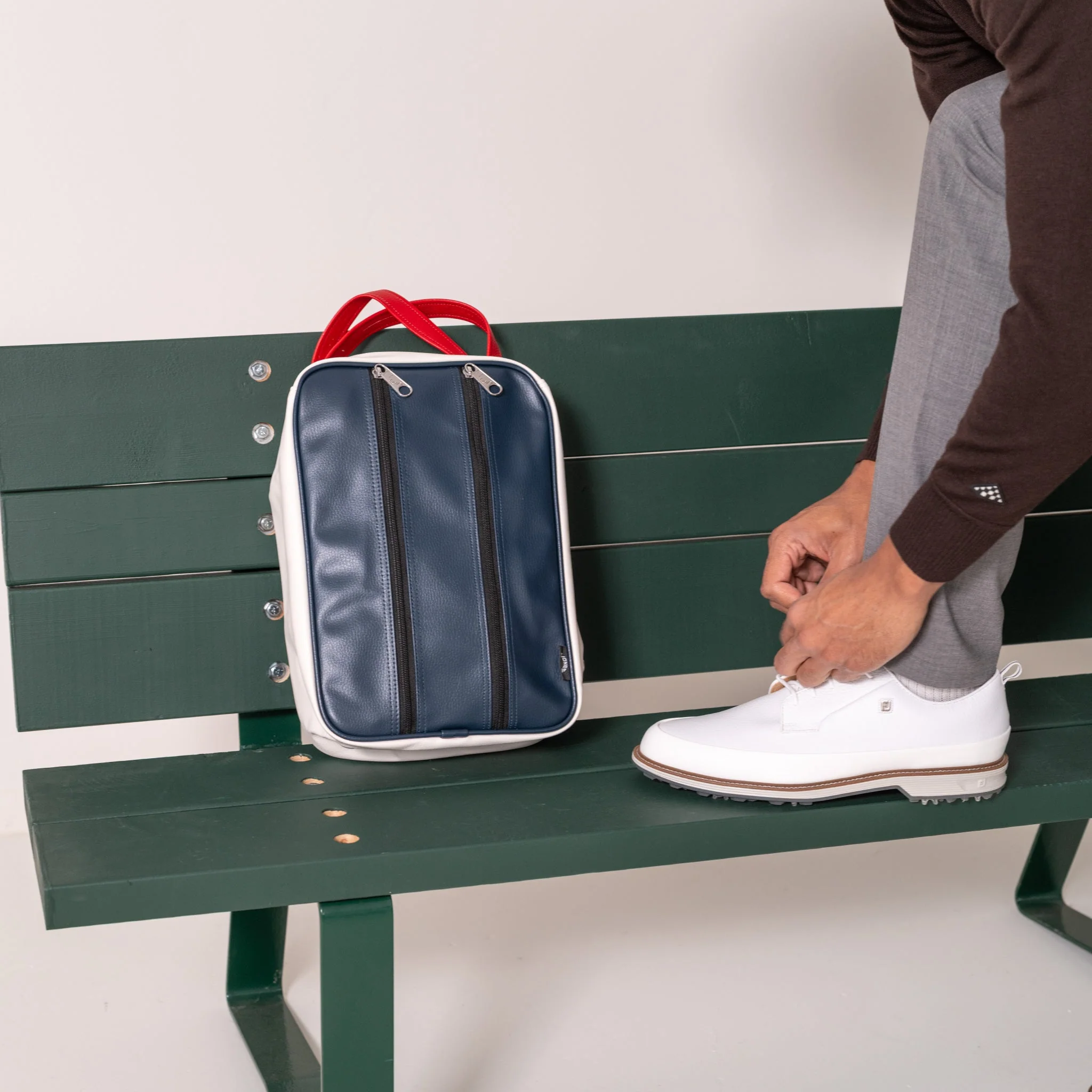 Classic Shoe Bag - Navy/Red/White - Image 5